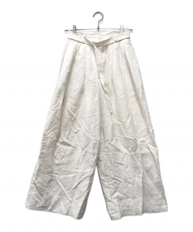 deres デレス　シルクデニムパンツ ホワイト　0 中古・古着通販】deres (デレス) 11th Linen Pants ホワイト｜ブランド