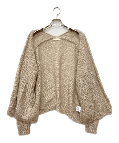 evam eva（エヴァムエヴァ）evam eva (エヴァムエヴァ) mohair silk cardigan ベージュ サイズ:下記参照の古着・服飾アイテム