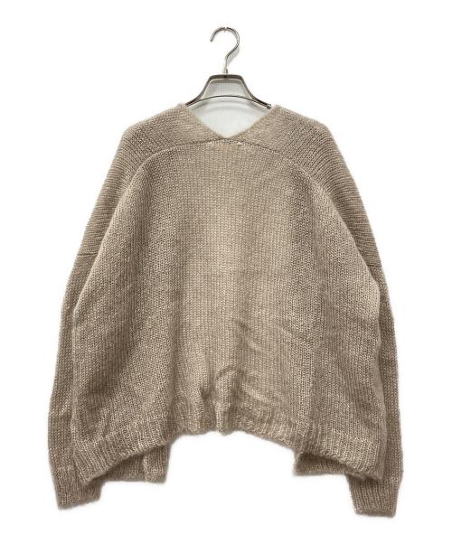 evam eva（エヴァムエヴァ）evam eva (エヴァムエヴァ) mohair silk cardigan ベージュ サイズ:下記参照の古着・服飾アイテム