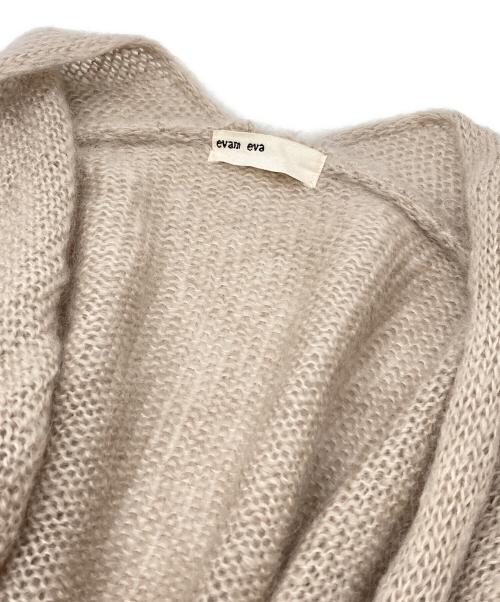 evam eva（エヴァムエヴァ）evam eva (エヴァムエヴァ) mohair silk cardigan ベージュ サイズ:下記参照の古着・服飾アイテム