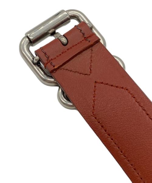 PRADA（プラダ）PRADA (プラダ) ステッチレザーベルト ブラウン サイズ:下記参照（100/40）の古着・服飾アイテム