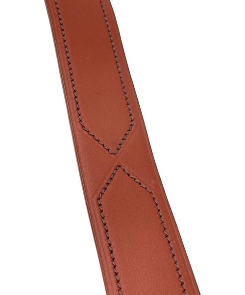PRADA（プラダ）PRADA (プラダ) ステッチレザーベルト ブラウン サイズ:下記参照（100/40）の古着・服飾アイテム