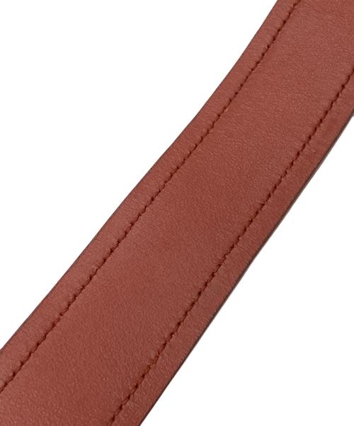 PRADA（プラダ）PRADA (プラダ) ステッチレザーベルト ブラウン サイズ:下記参照（100/40）の古着・服飾アイテム