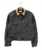POLO RALPH LAURENポロ・ラルフローレン）の古着「ブランケット地ブラックデニムジャケット」｜グレー