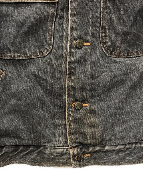 POLO RALPH LAUREN（ポロ・ラルフローレン）POLO RALPH LAUREN (ポロ・ラルフローレン) ブランケット地ブラックデニムジャケット グレー サイズ:Mの古着・服飾アイテム