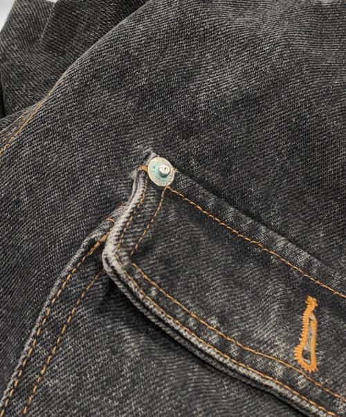 POLO RALPH LAUREN（ポロ・ラルフローレン）POLO RALPH LAUREN (ポロ・ラルフローレン) ブランケット地ブラックデニムジャケット グレー サイズ:Mの古着・服飾アイテム