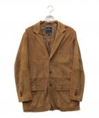 BROOKS BROTHERSブルックスブラザーズ）の古着「ラムレザー2Bジャケット」｜ベージュ