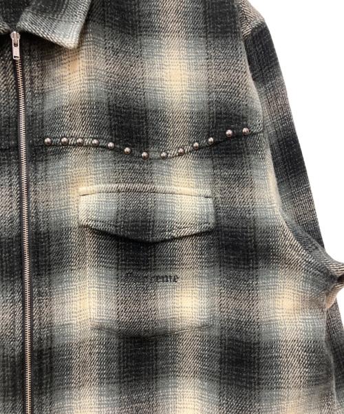 SUPREME（シュプリーム）SUPREME (シュプリーム) tudded Shadow Plaid Zip Up Shirt グレー サイズ:XLの古着・服飾アイテム