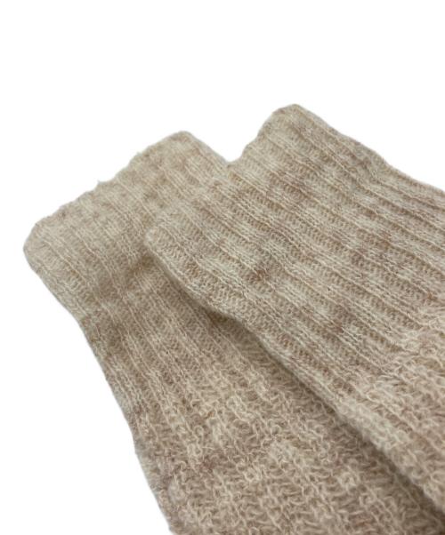 45R（フォーティファイブ・アール）45R (フォーティファイブ・アール) シェットランドニットの908リブモックネックセーター ベージュ サイズ:2の古着・服飾アイテム