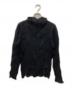 ISSEY MIYAKEイッセイミヤケ）の古着「プリーツハイネックカットソー」｜ブラック