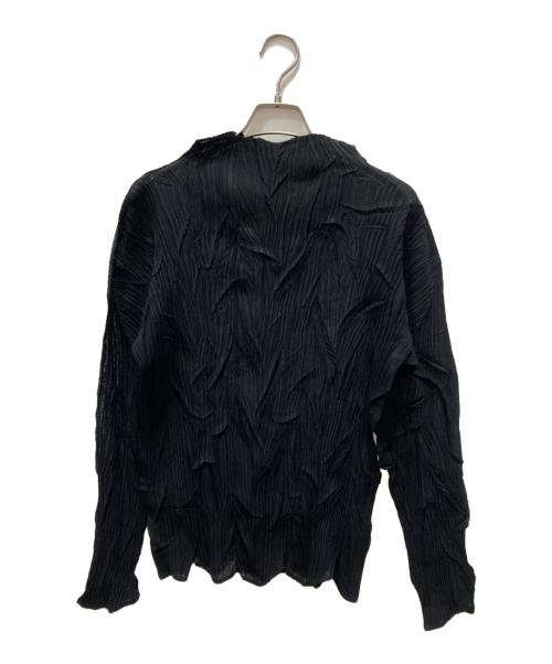 ISSEY MIYAKE（イッセイミヤケ）ISSEY MIYAKE (イッセイミヤケ) プリーツハイネックカットソー ブラック サイズ:Ｍの古着・服飾アイテム
