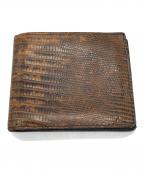 TOM FORDトムフォード）の古着「型押し2つ折り財布」｜ブラウン