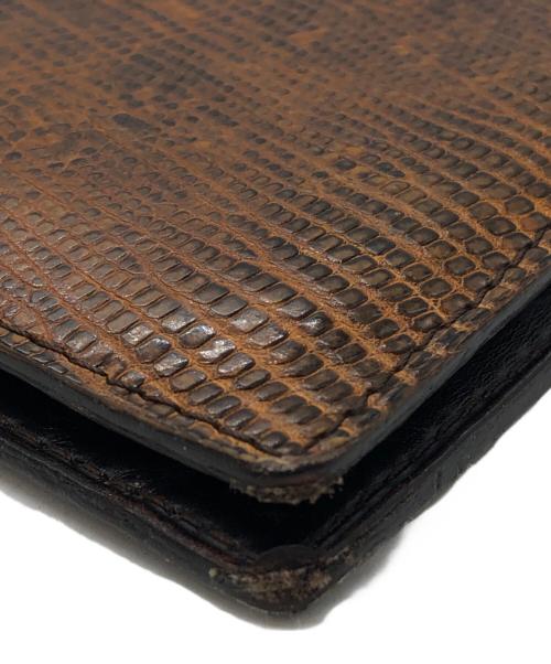 TOM FORD（トムフォード）TOM FORD (トムフォード) 型押し2つ折り財布 ブラウンの古着・服飾アイテム