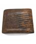 TOM FORD (トムフォード) 型押し2つ折り財布 ブラウン：18000円