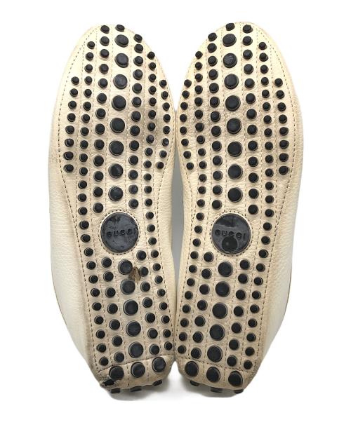 GUCCI（グッチ）GUCCI (グッチ) ドライビングビットローファー ホワイト サイズ:25cmの古着・服飾アイテム