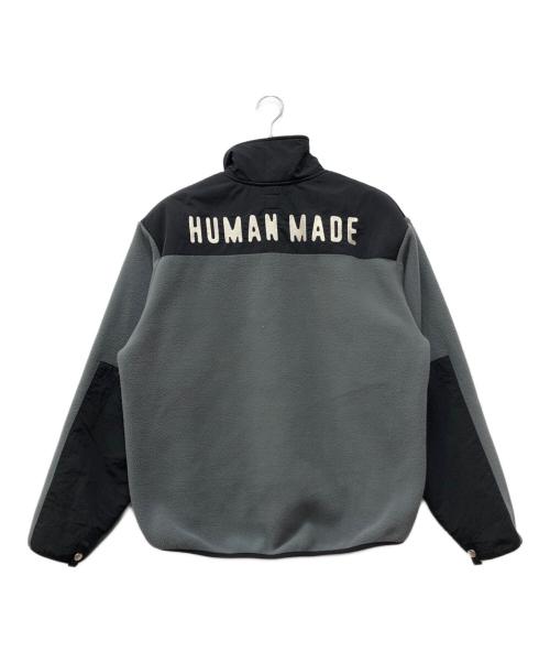 HUMAN MADE（ヒューマンメイド）HUMAN MADE (ヒューマンメイド) FLEECE HALF-ZIP JACKET グレー サイズ:Mの古着・服飾アイテム