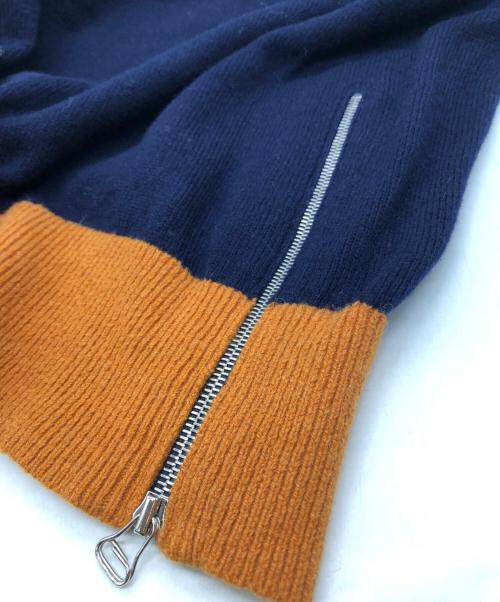 DRIES VAN NOTEN（ドリスヴァンノッテン）DRIES VAN NOTEN (ドリスヴァンノッテン) バイカラーニット ネイビー サイズ:Sの古着・服飾アイテム