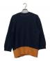 DRIES VAN NOTEN (ドリスヴァンノッテン) バイカラーニット ネイビー サイズ:S：12000円