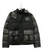 HUNTING WORLDハンティングワールド）の古着「ナイロン切替ダウンジャケット」｜カーキ