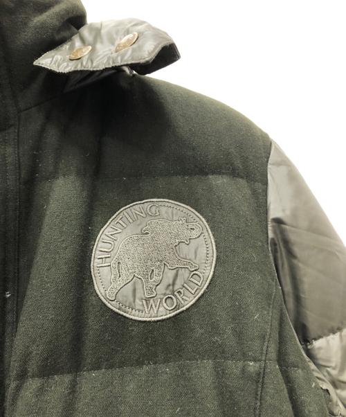 HUNTING WORLD（ハンティングワールド）HUNTING WORLD (ハンティングワールド) ナイロン切替ダウンジャケット カーキ サイズ:XLの古着・服飾アイテム