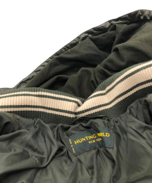 HUNTING WORLD（ハンティングワールド）HUNTING WORLD (ハンティングワールド) ナイロン切替ダウンジャケット カーキ サイズ:XLの古着・服飾アイテム
