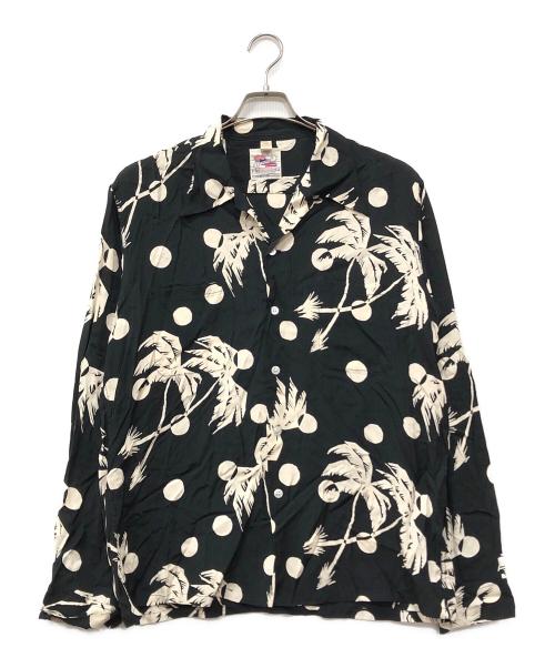 KAHANAMOKU（カハナモク）KAHANAMOKU (カハナモク) ハワイアンシャツ ブラック サイズ:Lの古着・服飾アイテム