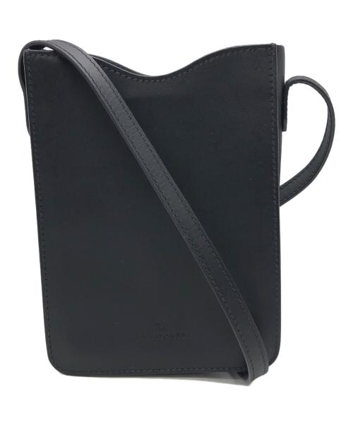 IL BISONTE（イル ビゾンテ）IL BISONTE (イル ビゾンテ) レザーミニショルダーバッグ ブラックの古着・服飾アイテム