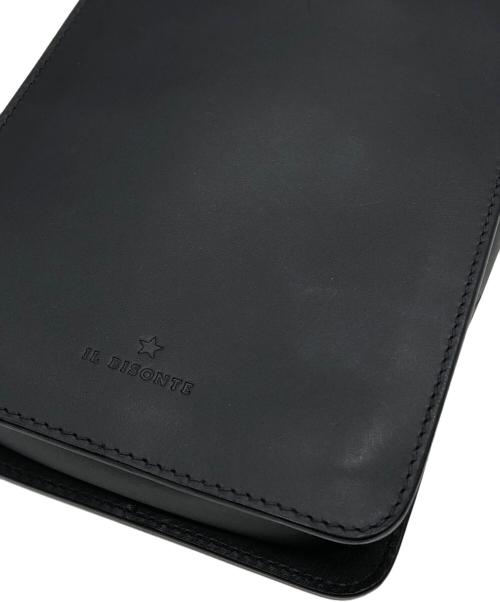 IL BISONTE（イル ビゾンテ）IL BISONTE (イル ビゾンテ) レザーミニショルダーバッグ ブラックの古着・服飾アイテム