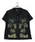 stussy（ステューシー）の古着「Palm Tree S/S SHIRT」｜ブラック×グリーン