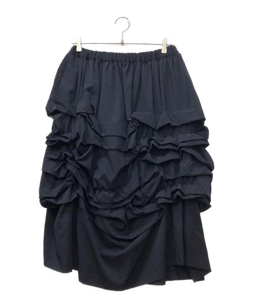 COMME des GARCONS（コムデギャルソン）COMME des GARCONS (コムデギャルソン) ウールフリルロングスカート ブラック サイズ:Sの古着・服飾アイテム