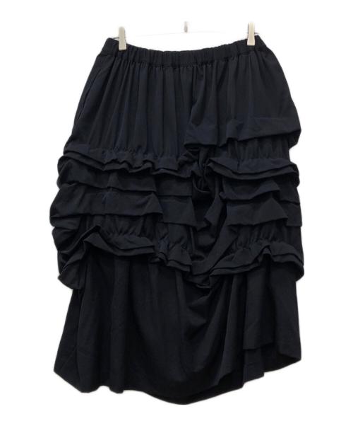 COMME des GARCONS（コムデギャルソン）COMME des GARCONS (コムデギャルソン) ウールフリルロングスカート ブラック サイズ:Sの古着・服飾アイテム