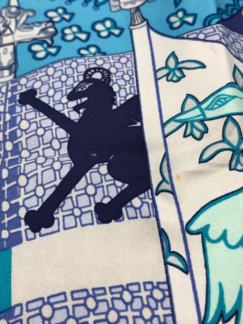 HERMES（エルメス）HERMES (エルメス) etendards et bonnieres ブルーの古着・服飾アイテム