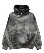 SUPREME×MM6 Maison Margielaシュプリーム×エムエムシックスメゾンマルジェラ）の古着「Foil Box Logo Hooded Sweatshirt」｜ブラック