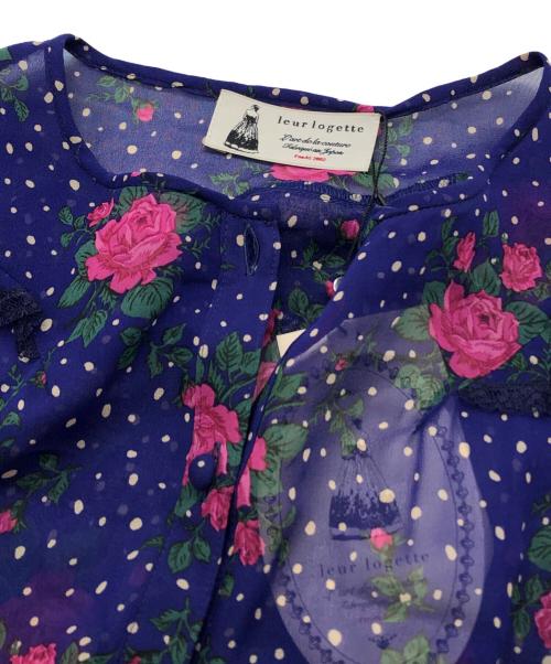leur logette（ルールロジェット）leur logette (ルールロジェット) ブラウスワンピース ネイビー 未使用品の古着・服飾アイテム