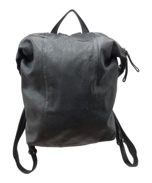 genten（ゲンテン）genten (ゲンテン) レザーリュック ブラックの古着・服飾アイテム