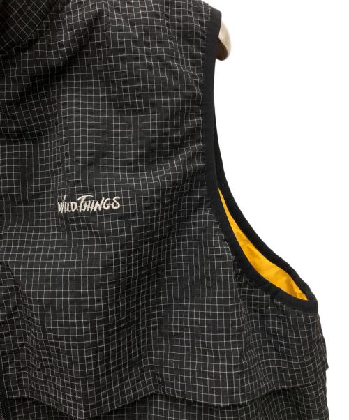 WILD THINGS（ワイルドシングス）WILD THINGS (ワイルドシングス) GECKO REVERSIBLE VEST ブラック×イエロー サイズ:Lの古着・服飾アイテム