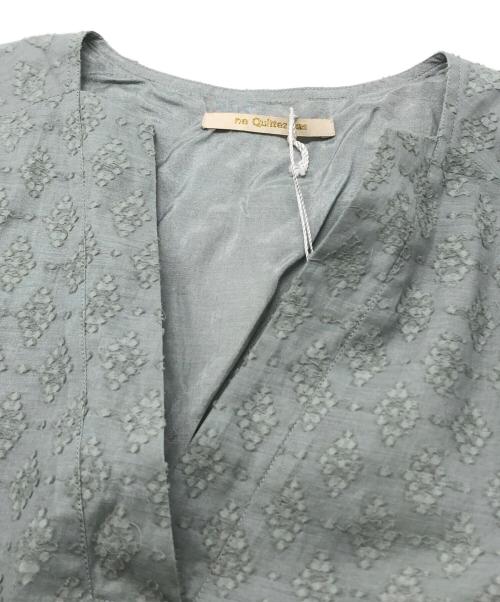 ne quittez pas（ヌキテパ）ne quittez pas (ヌキテパ) スキッパーブラウスワンピース グレー サイズ:FREEの古着・服飾アイテム