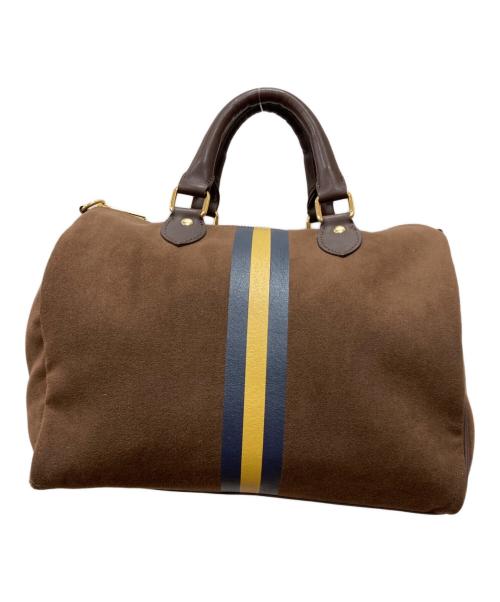 SITA PARANTICA（シータパランティカ）sita parantica (シータパランティカ) BORDER BOSTON BAG ブラウンの古着・服飾アイテム