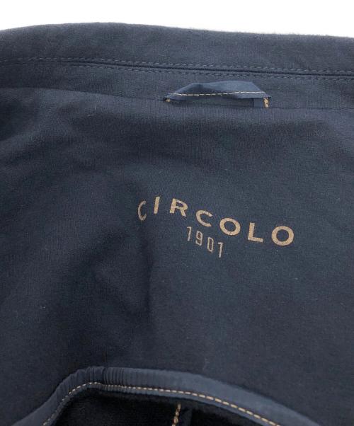CIRCOLO 1901（チルコロ1901）Circolo 1901 (チルコロ1901) コットンジャージ2Bジャケット ネイビー サイズ:48の古着・服飾アイテム