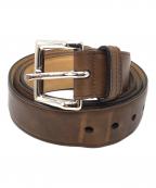 JOHN LOBBジョンロブ）の古着「レザーベルト」｜ブラウン