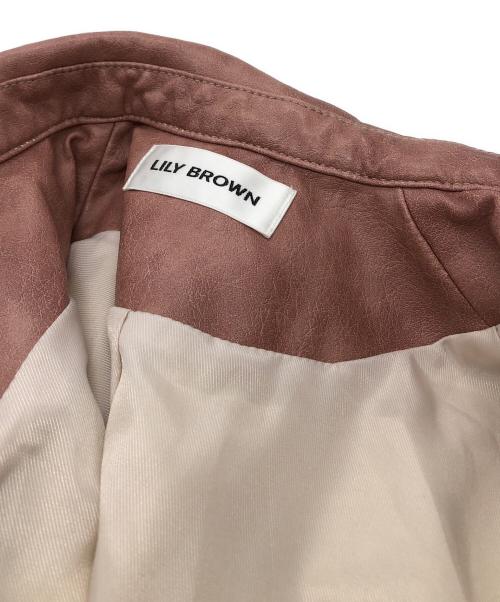 Lily Brown（リリーブラウン）Lily Brown (リリーブラウン) ヴィンテージレザーブルゾン ピンク サイズ:以下参照の古着・服飾アイテム