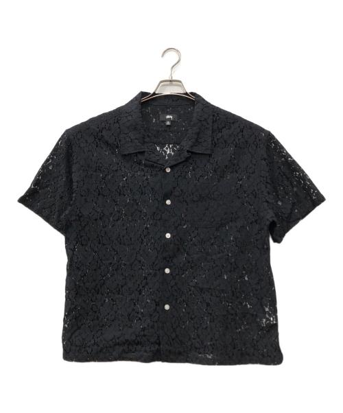 stussy（ステューシー）stussy (ステューシー) Floral Pattern Lace ブラック サイズ:XLの古着・服飾アイテム
