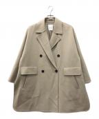 ebureエブール）の古着「スーパー120s ダブルビーバーショートコート」｜ベージュ