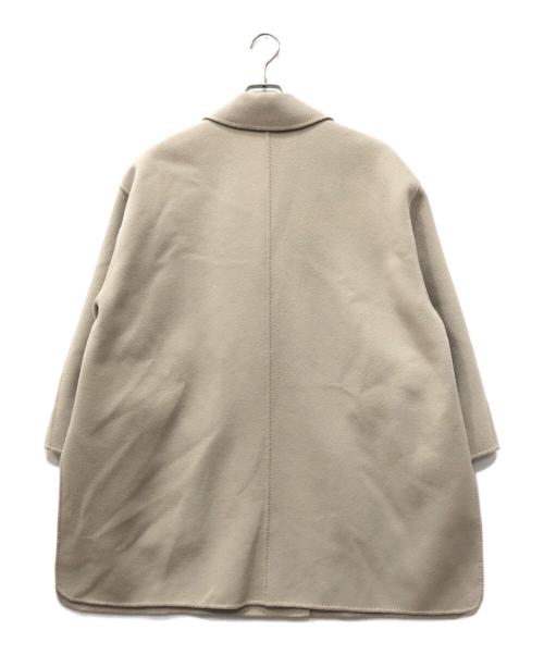 ebure（エブール）EBURE (エブール) スーパー120s ダブルビーバーショートコート ベージュ サイズ:36の古着・服飾アイテム