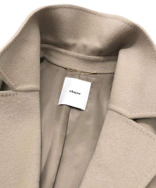 ebure（エブール）EBURE (エブール) スーパー120s ダブルビーバーショートコート ベージュ サイズ:36の古着・服飾アイテム