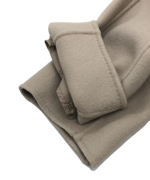 ebure（エブール）EBURE (エブール) スーパー120s ダブルビーバーショートコート ベージュ サイズ:36の古着・服飾アイテム