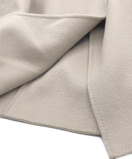 ebure（エブール）EBURE (エブール) スーパー120s ダブルビーバーショートコート ベージュ サイズ:36の古着・服飾アイテム