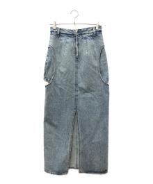 CLANE（クラネ）の古着「CIRCLE CUT LAYERED DENIM SKIRT」｜インディゴ