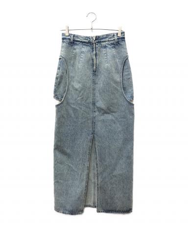 中古・古着通販】CLANE (クラネ) CIRCLE CUT LAYERED DENIM SKIRT