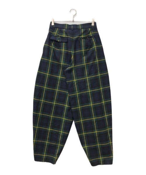 KIDILL（キディル）KIDILL (キディル) チェックワイドパンツ グリーン サイズ:44の古着・服飾アイテム